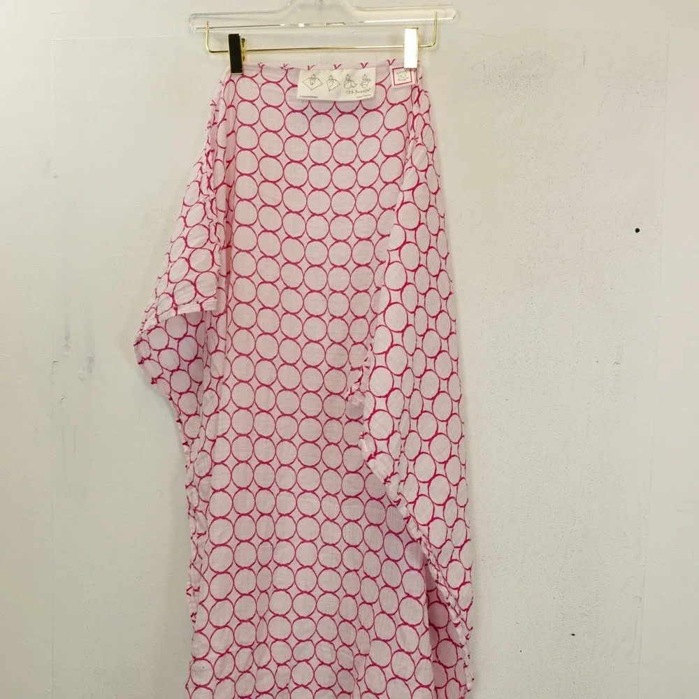 Pink Baby Wrap Swaddling Blanket Square Light Geometric Cozy SWADDLE DESIGNS